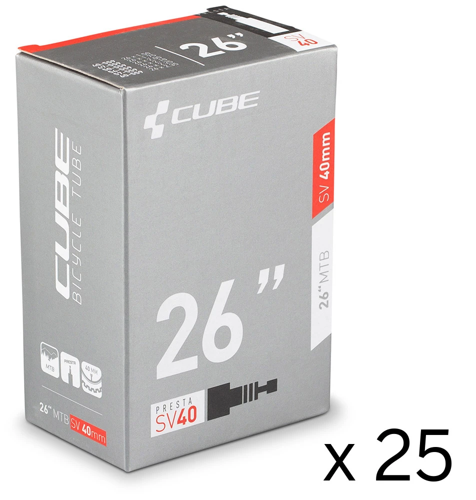 Cube Chambre à Air 26" SV 40mm MTB (emballage Atelier 25) 3 Cube Chambre à Air 26" SV 40mm MTB (emballage Atelier 25)