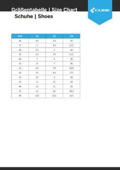 Cube ATX OX - Chaussures De VTT 10 Cube ATX OX - Chaussures De VTT -Cube Cube Groessentabelle SchuheKM7MWZG98alnM 2